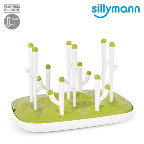 sillymann 100%鉑金矽膠仙人掌奶瓶乾燥架