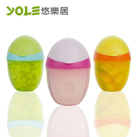 YOLE 悠樂居 寶寶嬰兒童外出攜帶旅行三格奶粉盒/分裝盒240ml(4入)