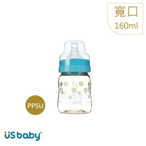 US BABY 優生 真母感PPSU奶瓶(寬口徑)160ml藍/粉