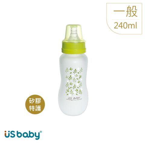 優生 真母感特護玻璃奶瓶(一般口徑)240ml綠
