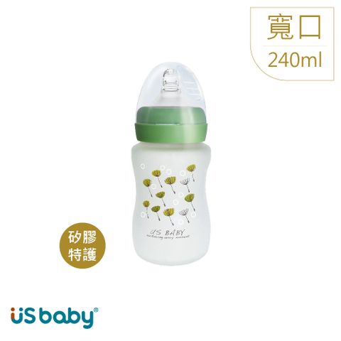 優生 真母感特護玻璃奶瓶(寬口徑)240ml綠