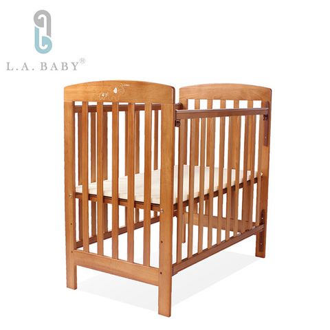 L.A. Baby 佛羅里達嬰兒小床/實木(咖啡色.白色) 適用育嬰 託嬰