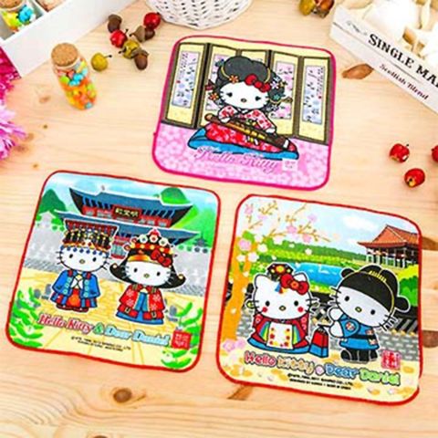 Hello Kitty hellokitty & Daniel 小方巾 / 手帕 / 小毛巾(隨機2入)