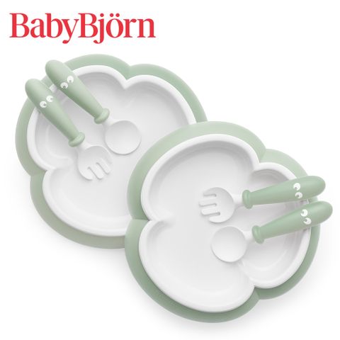 【奇哥】BABYBJORN 餐盤餐具禮盒-綠