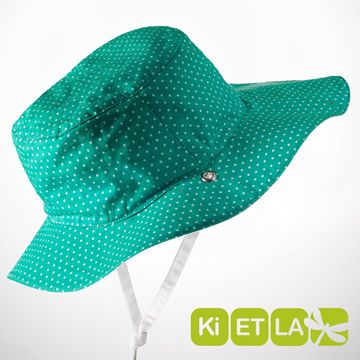 法國KiETLA-Kapel凱貝拉幼兒遮陽帽(碧綠點點)