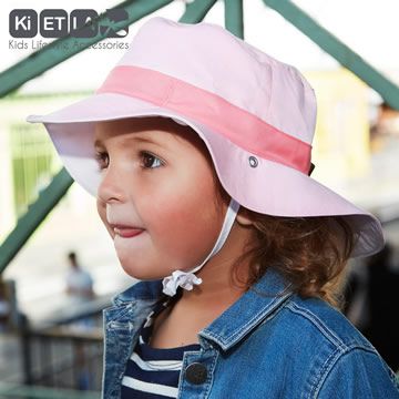 法國KiETLA-Kapel凱貝拉幼兒遮陽帽(粉紅加勒比海)