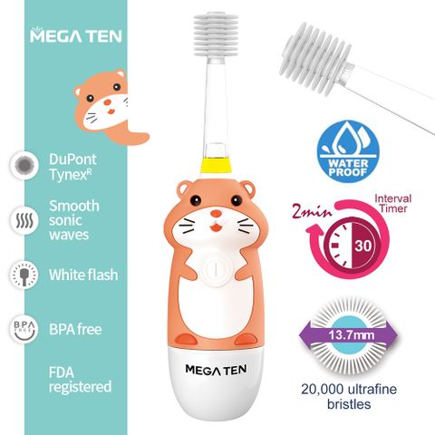 Mega 美高 Ten 幼童/兒童360電動牙刷-哈姆太郎