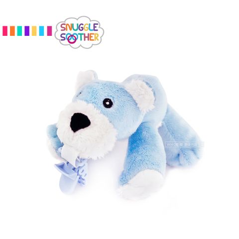 【Snuggle史納哥】安撫絨毛玩偶娃娃奶嘴夾-小呆萌小藍熊