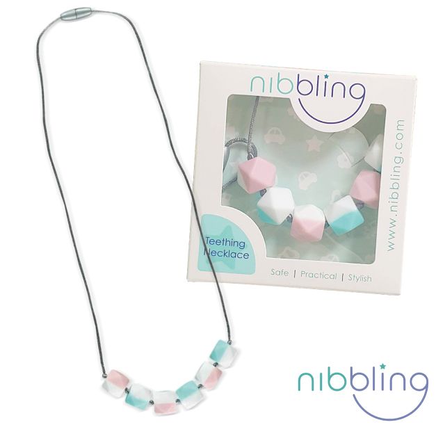 【Nibbling】雙色果凍矽膠造型項鍊-粉淺綠