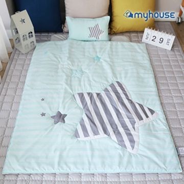 BabyTiger 虎兒寶 MYHOUSE 韓國防蟎抗敏派對動物兒童睡袋 - 流星藍