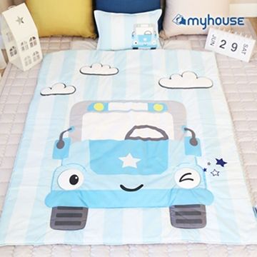 BabyTiger 虎兒寶 MYHOUSE 韓國防蟎抗敏派對動物兒童睡袋 - 小汽車