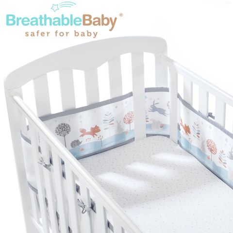 BreathableBaby 英國  透氣嬰兒床圍 全包型 (18432魔法森林款)