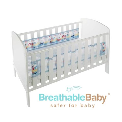 BreathableBaby 英國  透氣嬰兒床圍 兩側型 (19431海洋帆船款)