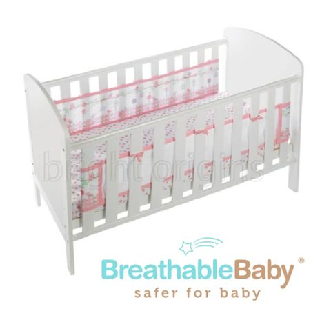 BreathableBaby 英國  透氣嬰兒床圍 兩側型 (19430森林花園款)