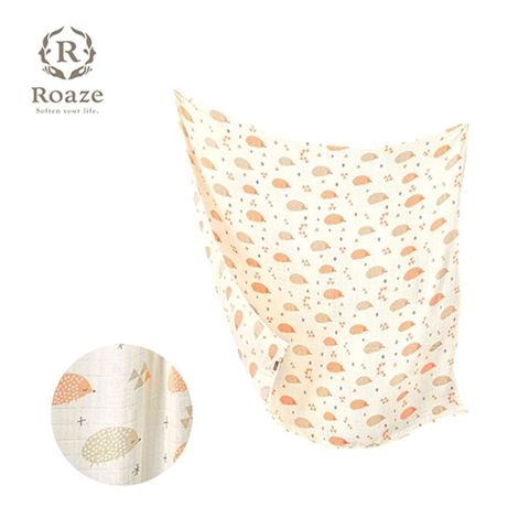 【Roaze 柔仕】棉柔包巾毯 - 秋菊刺蝟