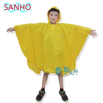 Sanho 三和牌 兒童可愛熊風雨衣/黃色( M-110~125cm)