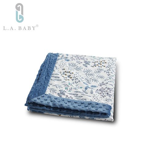 【美國 L.A. Baby】高級保暖樂豆毯110x140cm(輕柔9款任選)