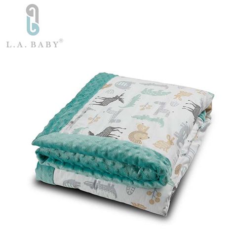 【美國 L.A. Baby】高級保暖樂豆毯 (暖柔) - 110 x 140 (cm) 厚款 9款