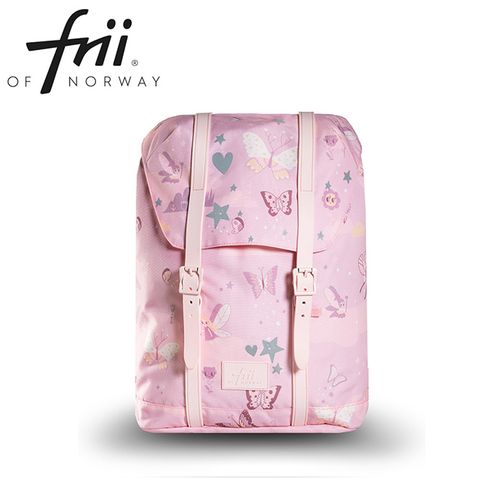 挪威Frii輕量護脊書包(2020新款)-Butterflies 蝴蝶粉