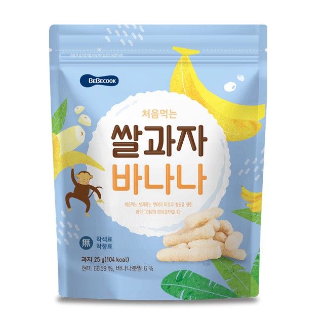 Bebecook 韓國   智慧媽媽香蕉米棒 25g