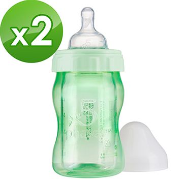 5階段環保雙層奶瓶-120ml 2入組 (玻璃內瓶*2+奶嘴*2+護套*2)