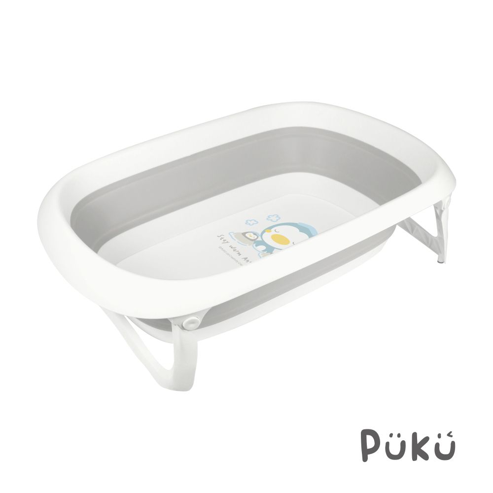 PUKU 藍色企鵝 日光泡泡摺疊浴盆