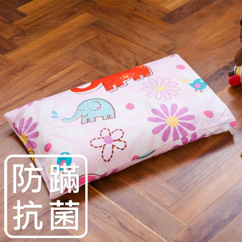 鴻宇HongYew 美國棉防蹣抗菌 心心象印 兒童標準乳膠枕