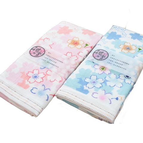 滿滿櫻花棉紗毛巾 (12條 整打優惠價)【台灣興隆毛巾製】雙層織造