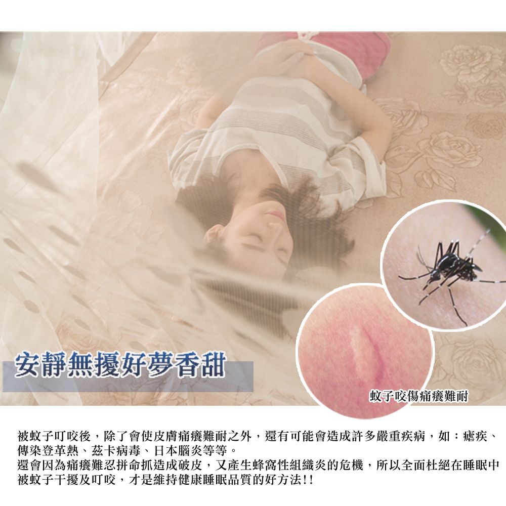 凱蕾絲帝 大空間專用7尺房間針織蚊帳~100%台灣製造超耐用(開單門)