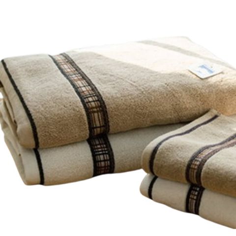 【2件組 優惠價】美國棉＊低調奢華厚款浴巾(單條x2)【台灣興隆毛巾製】飯店等級厚度