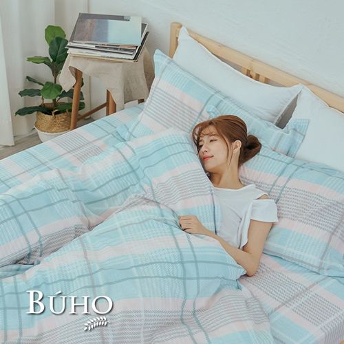 BUHO 布歐 《寧和靜美》雙人加大四件式舖棉兩用被床包組