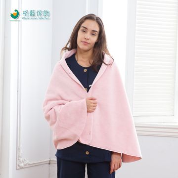 環保免插電，30秒自動發熱㊣日本技術【OSHIN】日本三合一發熱萬用毯(F)-粉色