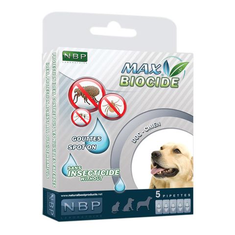 【兩入組】西班牙NBP 全天然犬用驅蚤滴劑(單盒5入)