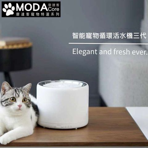 摩達客寵物-Petkit佩奇 智能寵物循環活水機三代W4/白色(正版原廠公司貨)