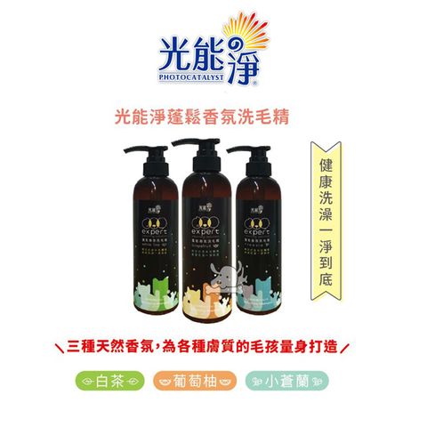 PHOTOCATLYST 光能淨 寵物蓬鬆香氛洗毛精 480ml  共三種香味