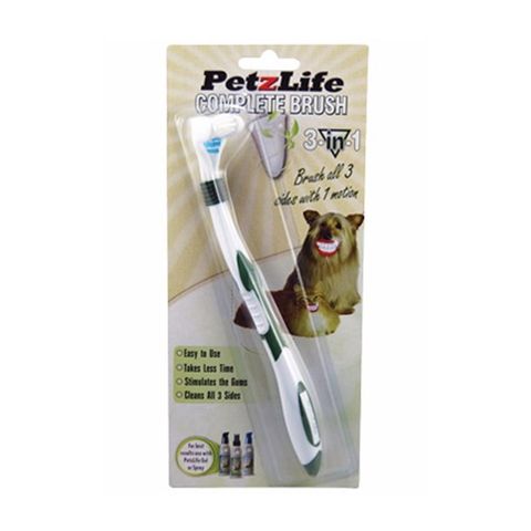 【Petzlife 潔牙樂】犬貓用三向牙刷