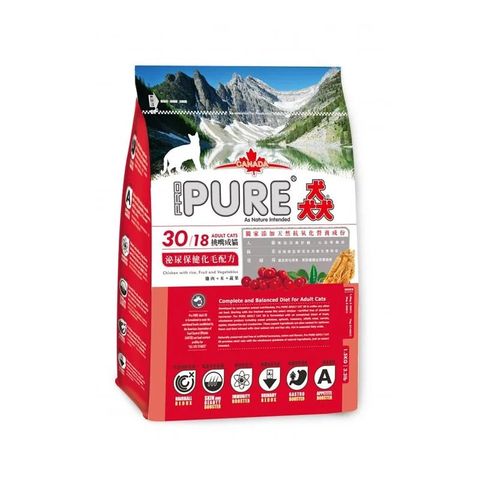 【猋PURE30】挑嘴成貓防結石化毛配方 20kg(白色繁殖包)