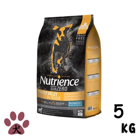 Nutrience 紐崔斯 SUBZERO黑鑽頂極無穀犬飼料+凍乾-火雞肉+雞肉+鮭魚5kg