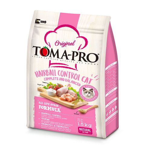 TOMA-PRO 優格 成幼貓化毛高纖雞肉+米飼料 / 乾糧-3公斤