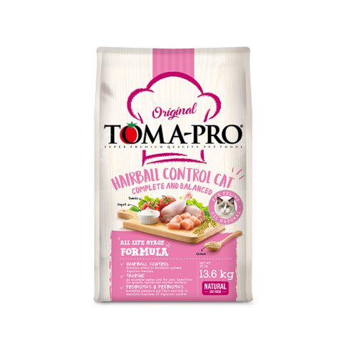 【TOMA-PRO優格】成幼貓化毛高纖雞肉+米飼料 / 乾糧-13.6公斤
