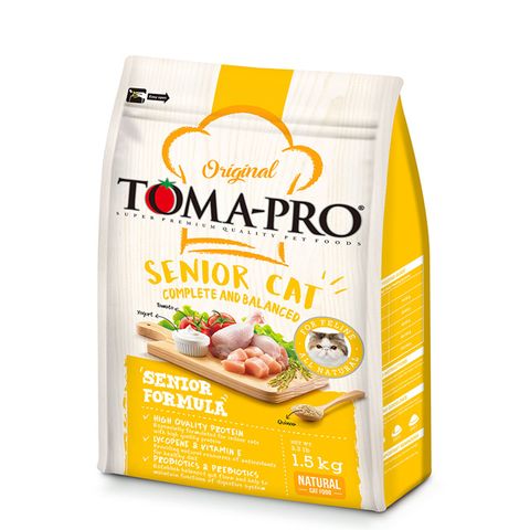 【TOMA-PRO優格】高齡貓高纖低脂雞肉+米飼料 / 乾糧-1.5公斤