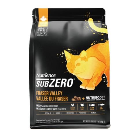 【Nutrience紐崔斯】SUBZERO頂級無穀貓+凍乾-火雞肉+雞肉+鮭魚2.27kg