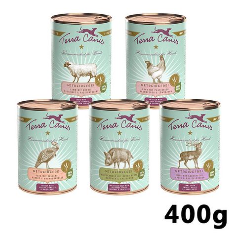 【德國 Terra Canis 】犬用原味封存無穀鮮食400g*6罐