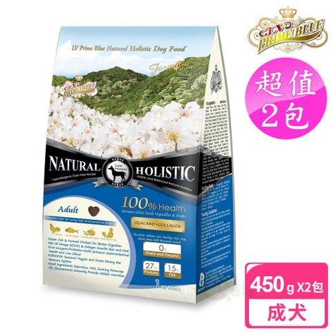 LV藍帶 【無穀濃縮】成犬450gx2包(海陸+膠原蔬果)