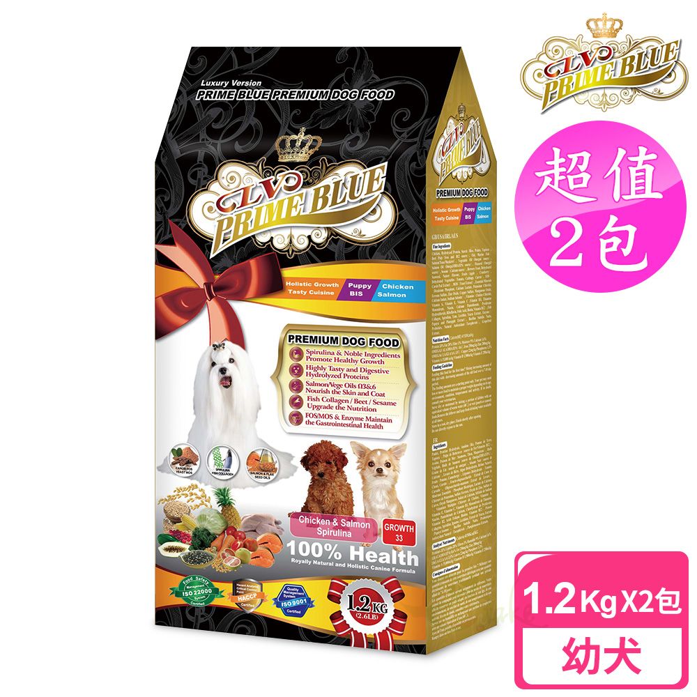 藍帶 【精選】2包超值組 特級幼犬1.2kg(紐澳雞肉鮭魚+藍藻食譜)