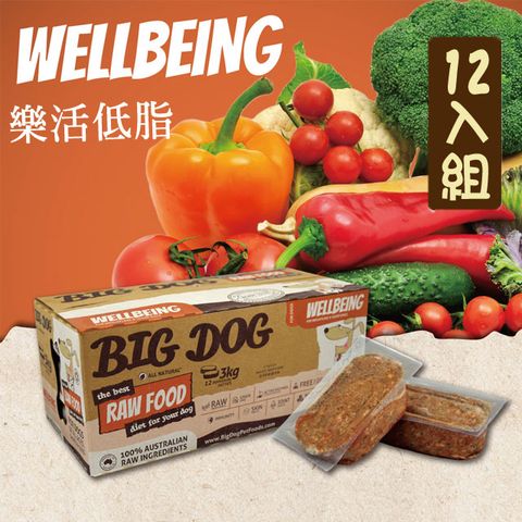 BARF 巴夫 犬用生食肉餅-樂活低脂 單盒12入