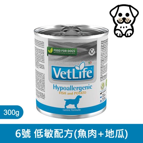 Farmina 法米納 犬用天然處方系列-低敏配方(魚肉+地瓜)300g*6罐