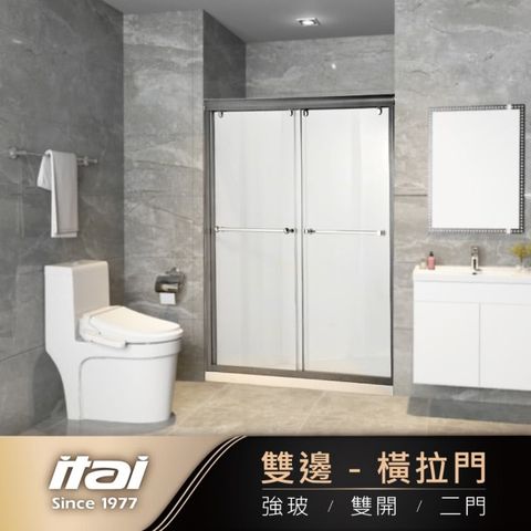 【ITAI 一太】皇冠5028-雙邊移動門《一字兩門》寬150內x高190cm