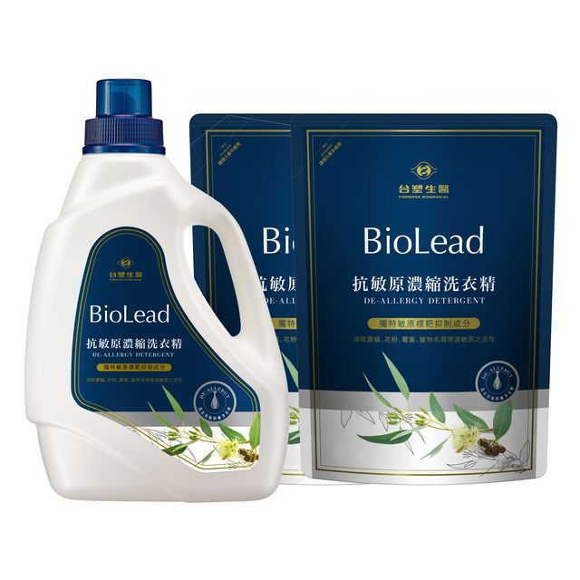 台塑生醫 BioLead抗敏原濃縮洗衣精(1瓶+2包)