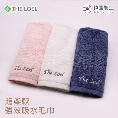 THE LOEL 韓國精梳紗超吸水洗臉巾【經典藍/珍珠白/櫻花粉】